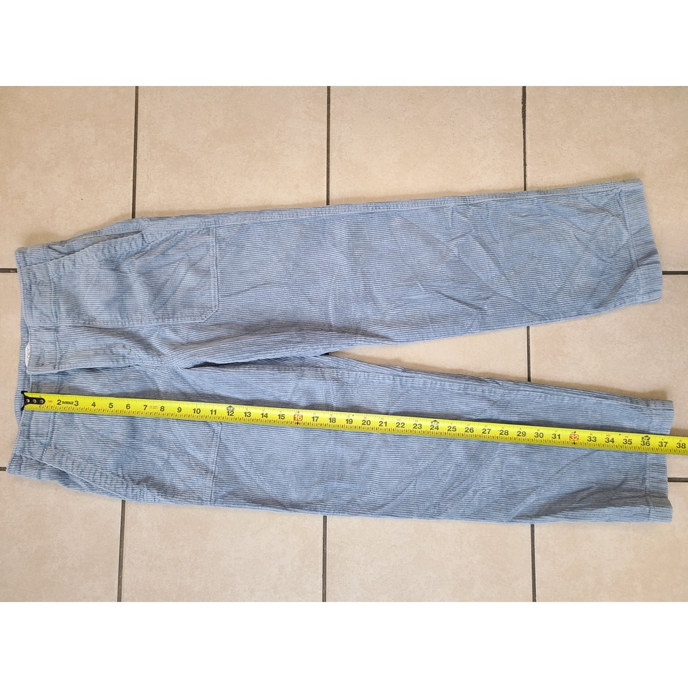 LOFT Corduroy Pants Women 4 Light Blue  Straight Leg Patch Pocket - Picture 5 of 9